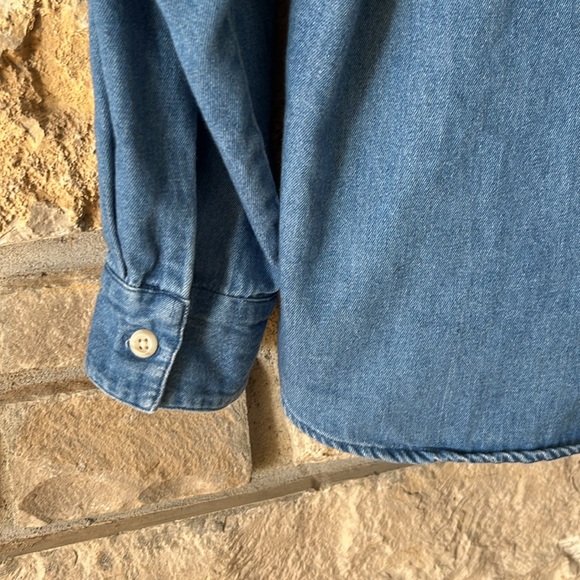 Vintage Maggie & Max Cottagecore Denim Button Down Shirt Size Medium - Picture 11 of 12
